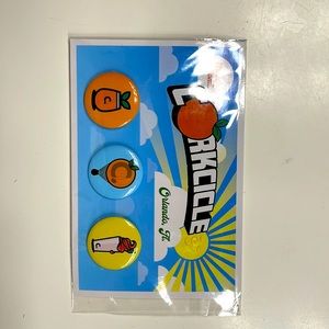 Set of 3 Corkcicle pins from Orlando, Florida.
